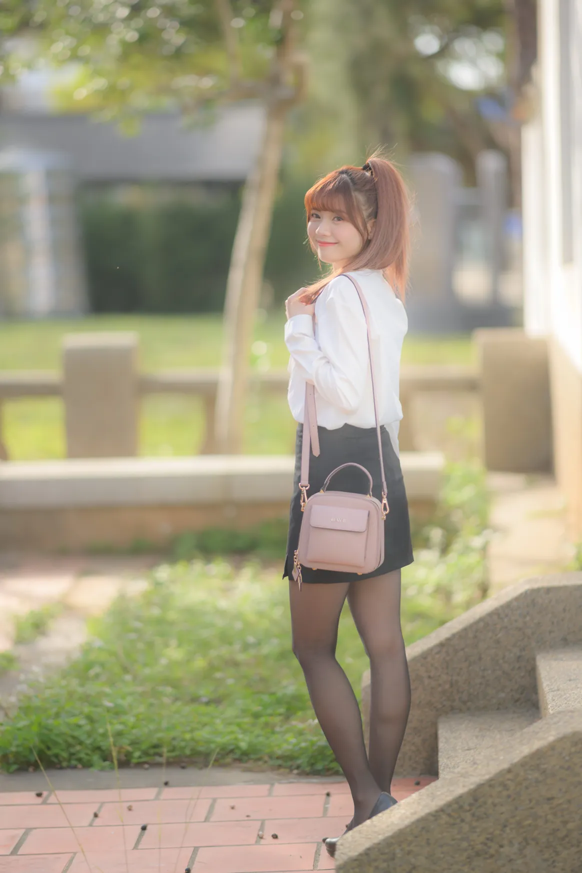 [Mzsock] NO.237 OL black silk uniform high heels street photography#[105P]-3