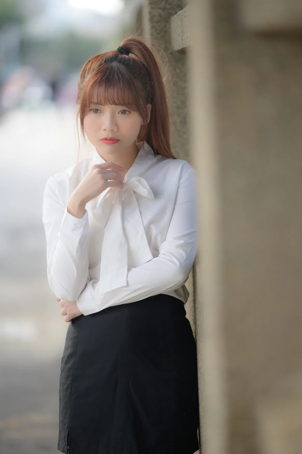 [Mzsock] NO.237 OL black silk uniform high heels street photography#[105P]-3