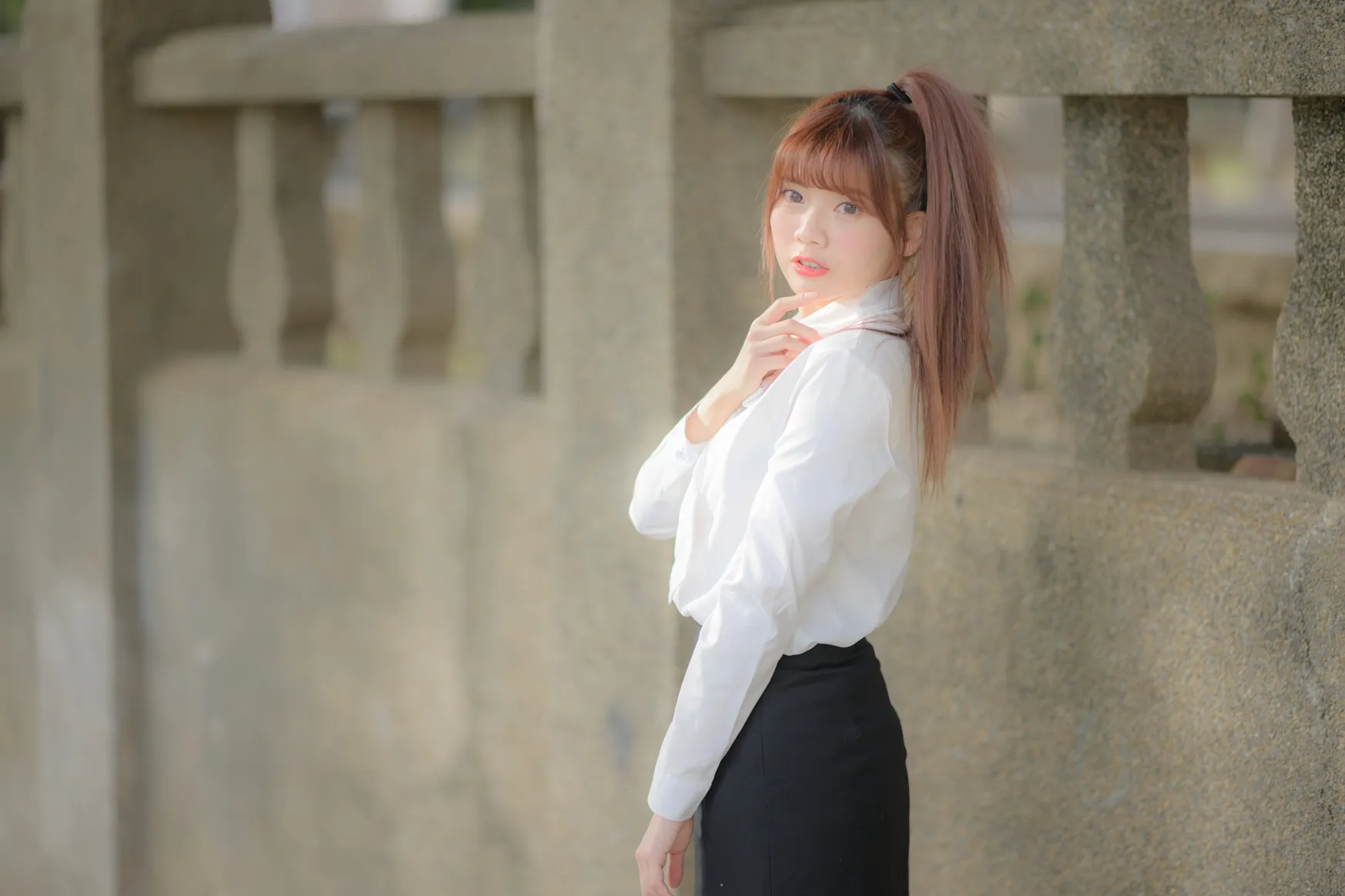 [Mzsock] NO.237 OL black silk uniform high heels street photography#[105P]-7