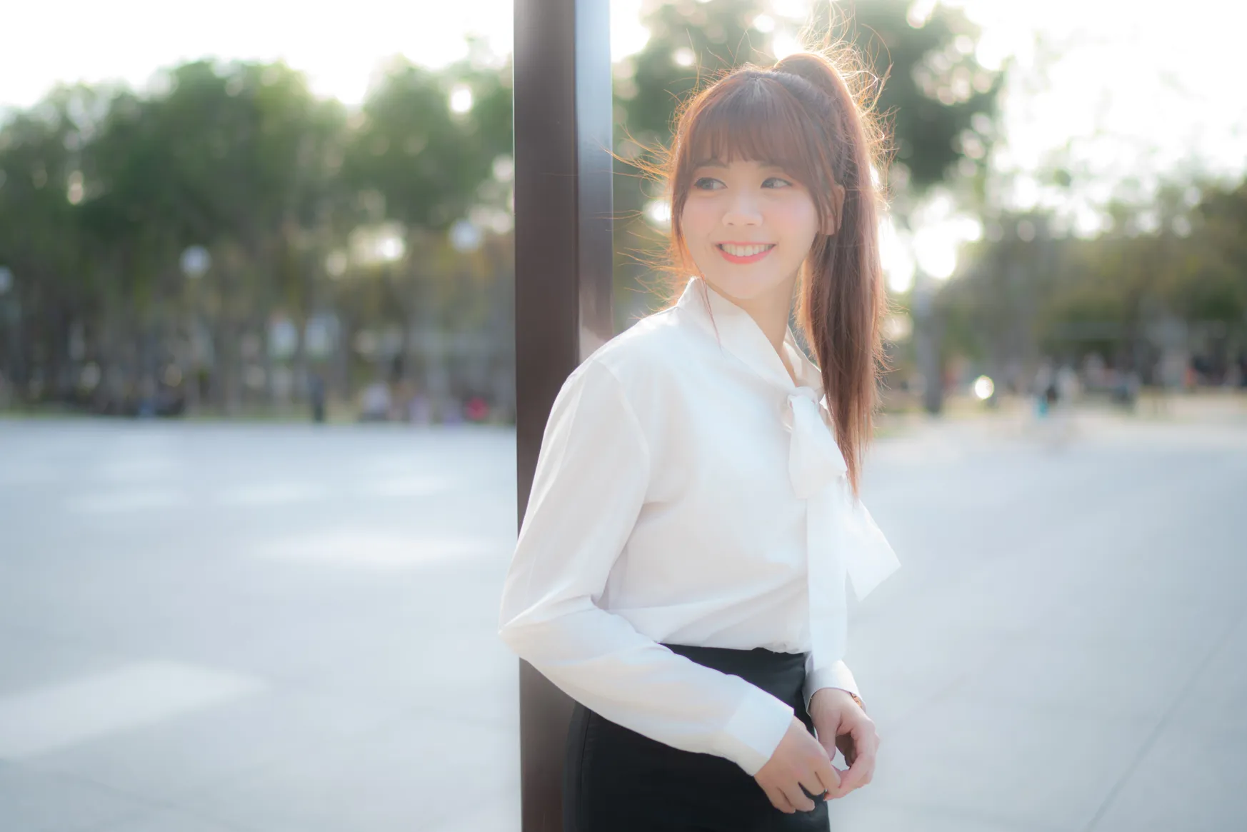 [Mzsock] NO.237 OL black silk uniform high heels street photography#[105P]-10