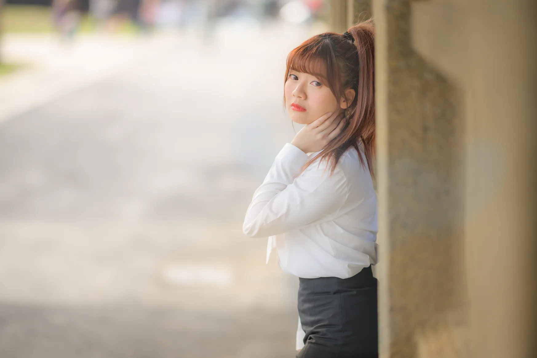 [Mzsock] NO.237 OL black silk uniform high heels street photography#[105P]-3
