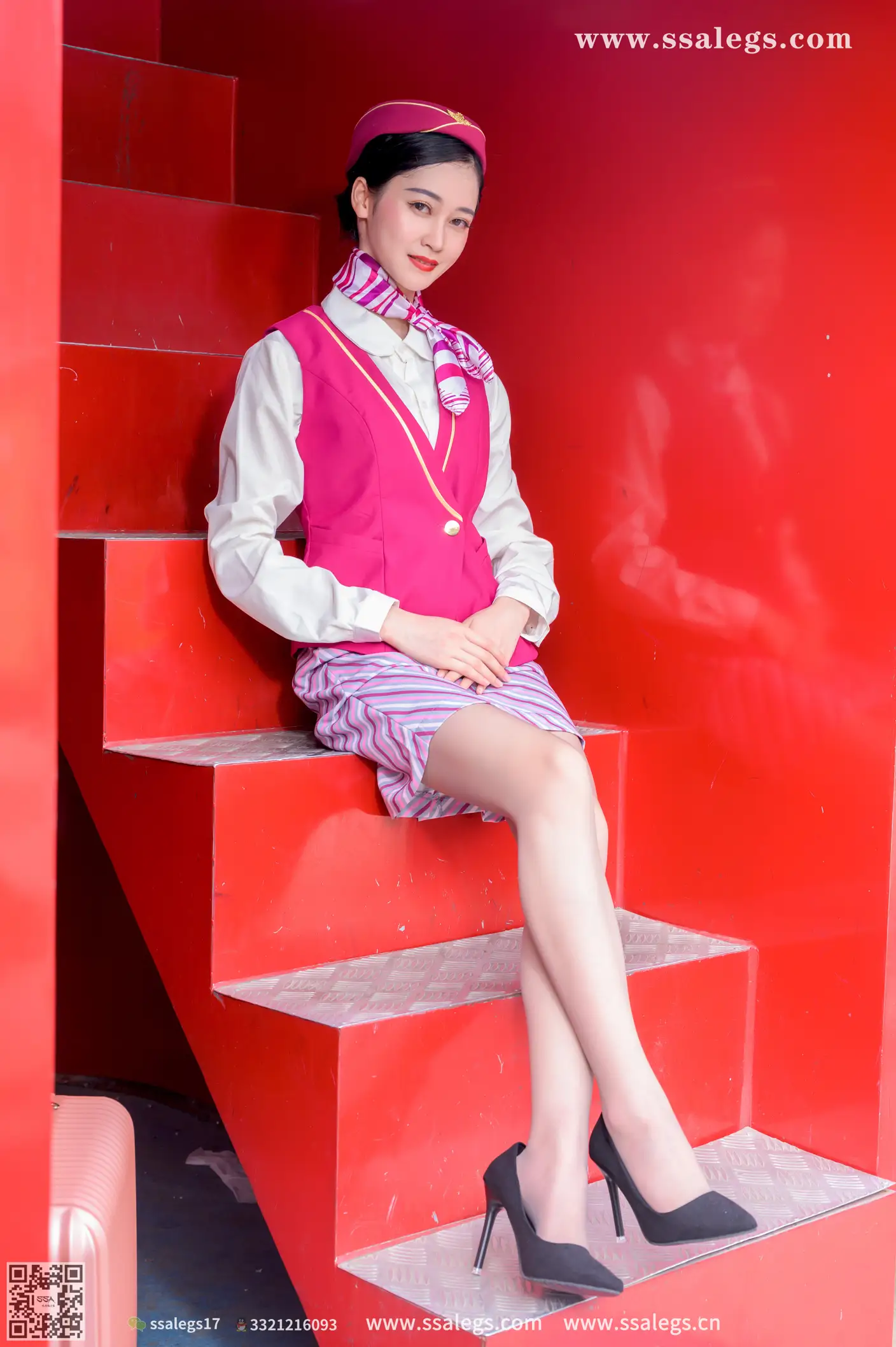 [Mzsock] NO.435 Her stewardess dream (top) silk club#[127P]-7