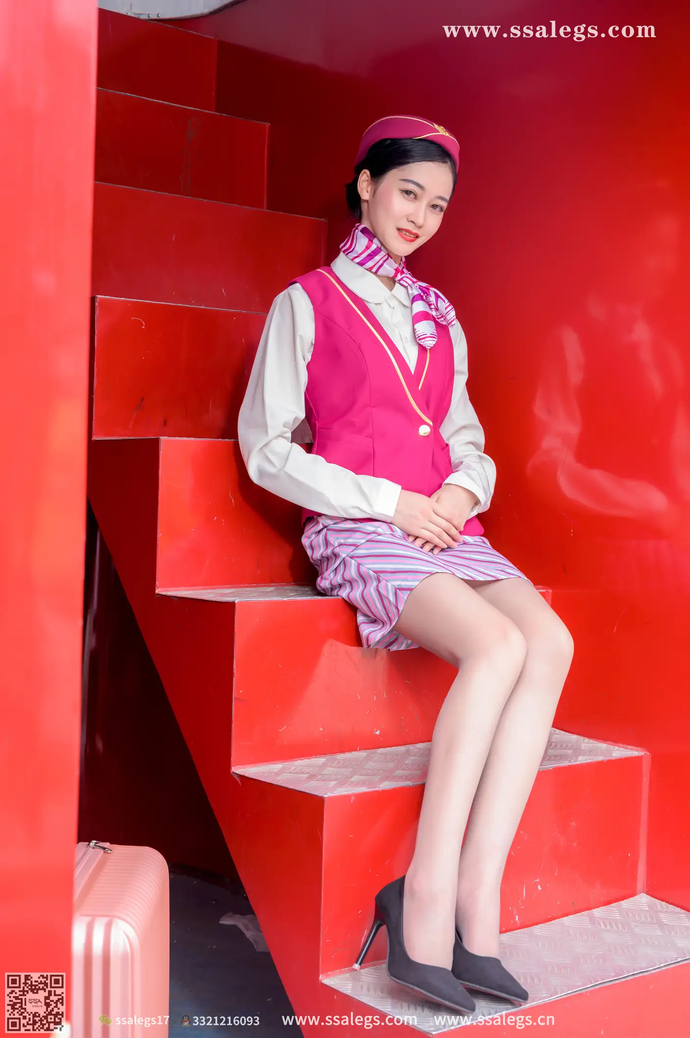 [Mzsock] NO.435 Her stewardess dream (top) silk club#[127P]-9