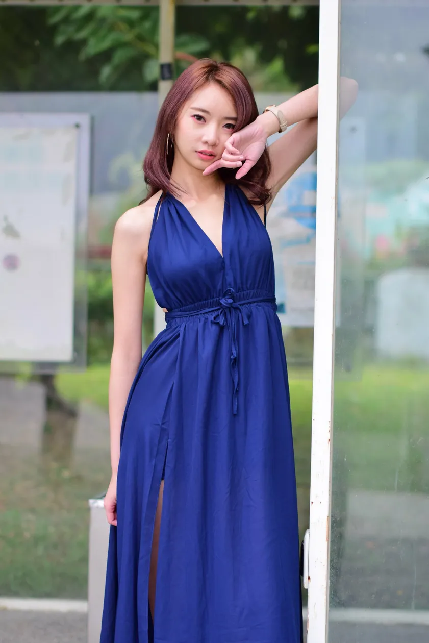 [Mzsock] NO.178 Youbao long skirt with high slits and high legs street photography#[105P]-5